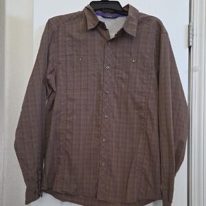 Arc'teryx Brown Long Sleeved Button Up Shirt!